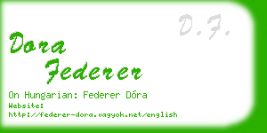 dora federer business card